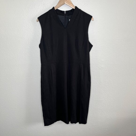 Kasper Womens V-Neck Sleeveless Sheath Dress Size 12 Business Professional - Picture 2 of 12